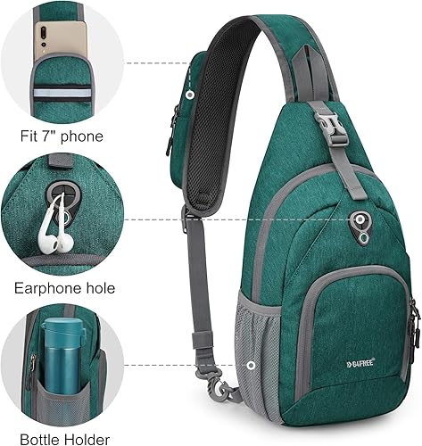 Miniatura 6 de G4Free Mochila cruzada con RFID para hombres y mujeres, para senderismo, al aire libre