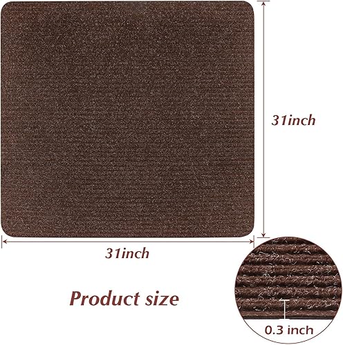 Miniatura 4 de Alfombra antideslizante para peldaños de 30 x 30 pulgadas, alfombra de aterrizaje a juego, antideslizante, resistente al deslizamiento, color negro