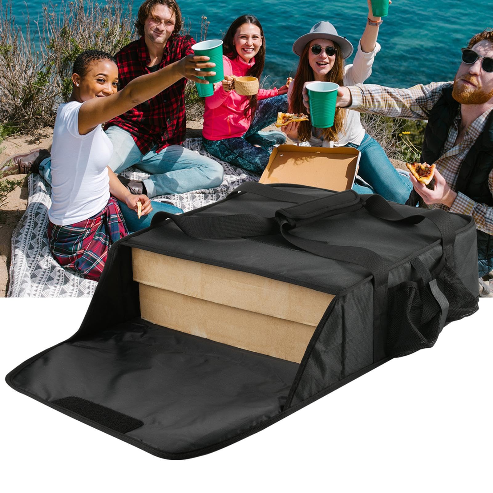 Borsa termica per la consegna della pizza,Borse isotermiche per il trasportatore di pizza,Borsa per il trasporto di cibo - Borsa per la consegna di cibo isolata, Borsa per la consegna