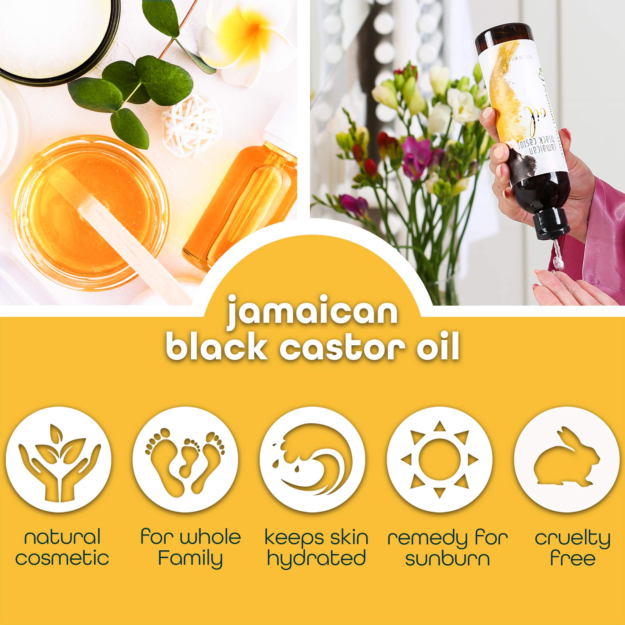 Jamaican Black Castor Oil for Hair Growth Hair Oil Edge Control Hair