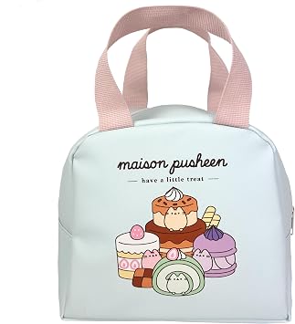 Blueprint Collections Pusheen Lunch Bag | Cute Kawaii Lunch Tote for Girls | Insulated Food Bag for School or Work | Pusheen Gifts