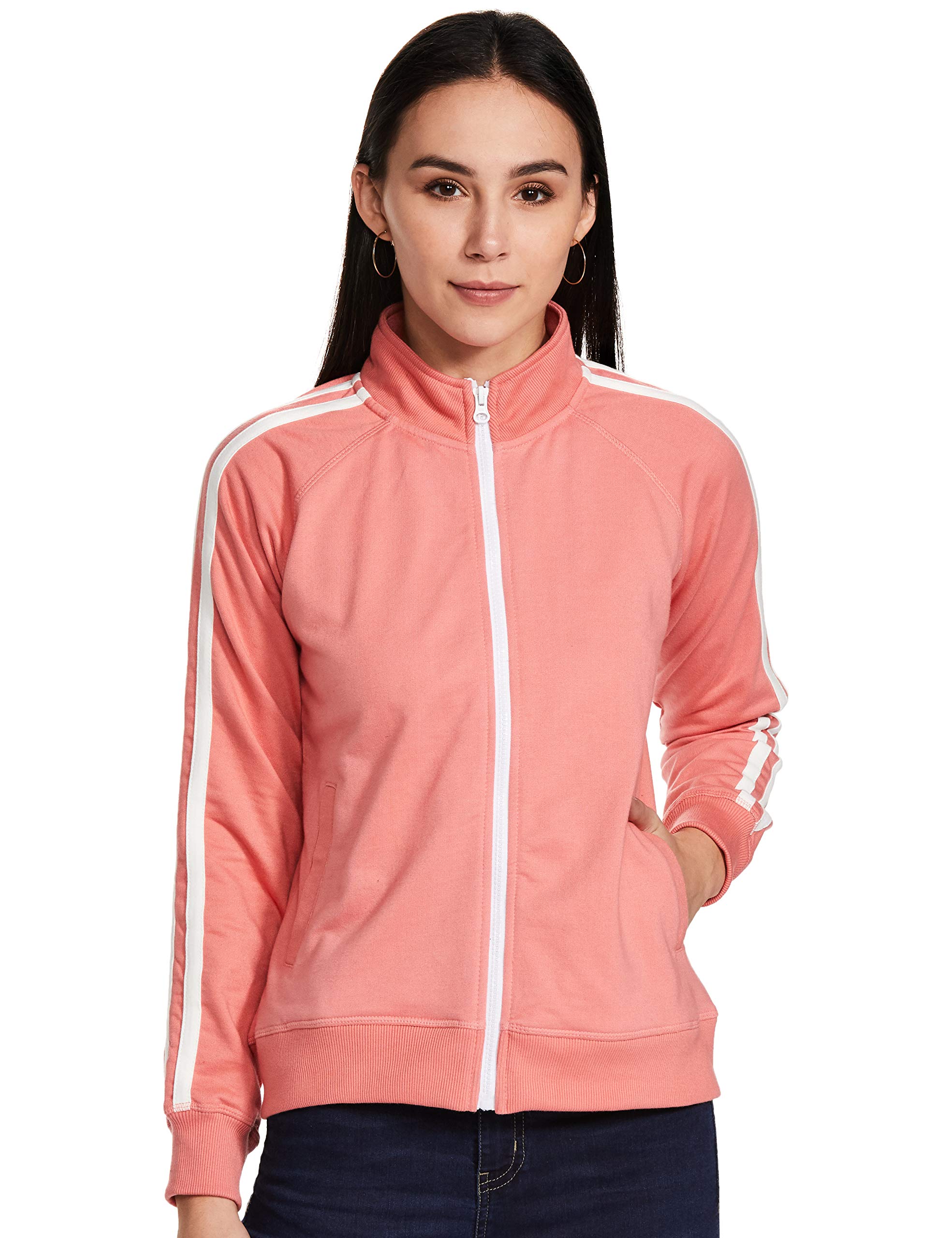 Amazon Brand - Symbol Women's Cotton Blend High Neck Full Zipper Regular Fit Sweatshirt (Available in Plus Sizes)-image-40