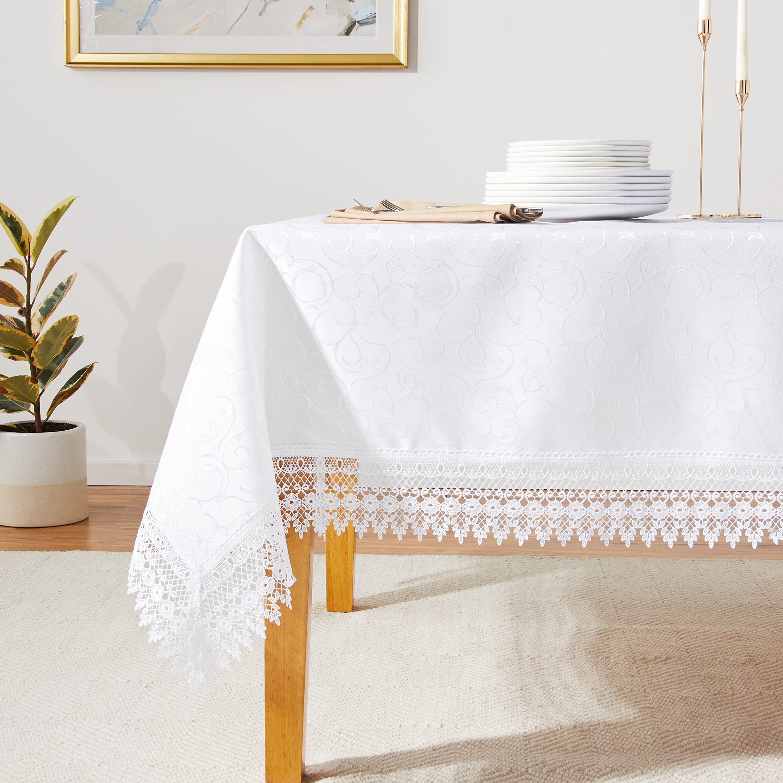Amazon｜Violet Linen フラワーリボン ヴィンテージレースパターン
