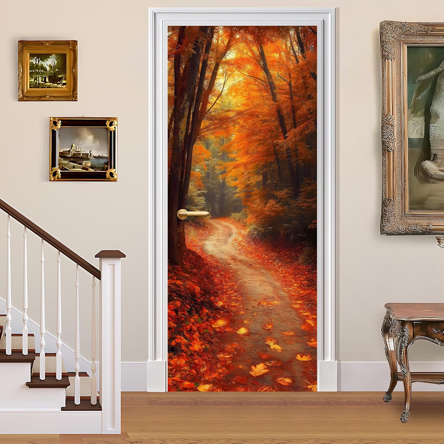 BVBOX 3D Door Decals Stickers, Peel Stick Wall Murals Vinyl Wallpaper Self-Adhesive Mural Door Covers Decorative for Furniture Home Decor Wrinkle-Resistant Waterproof
