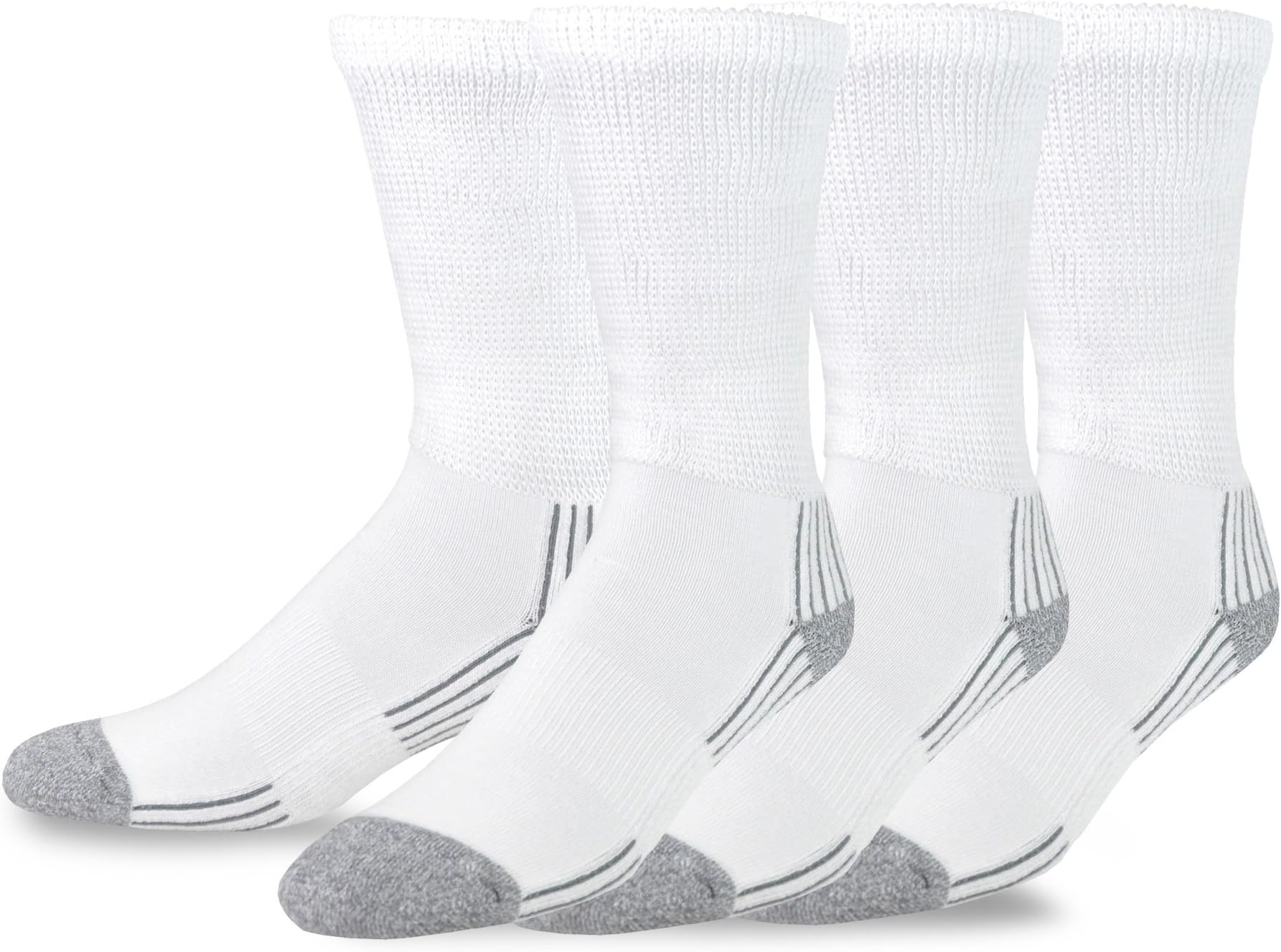 TeeHee Viscose from Bamboo Cushion Crew Diabetic Socks for Women and Men Multipack