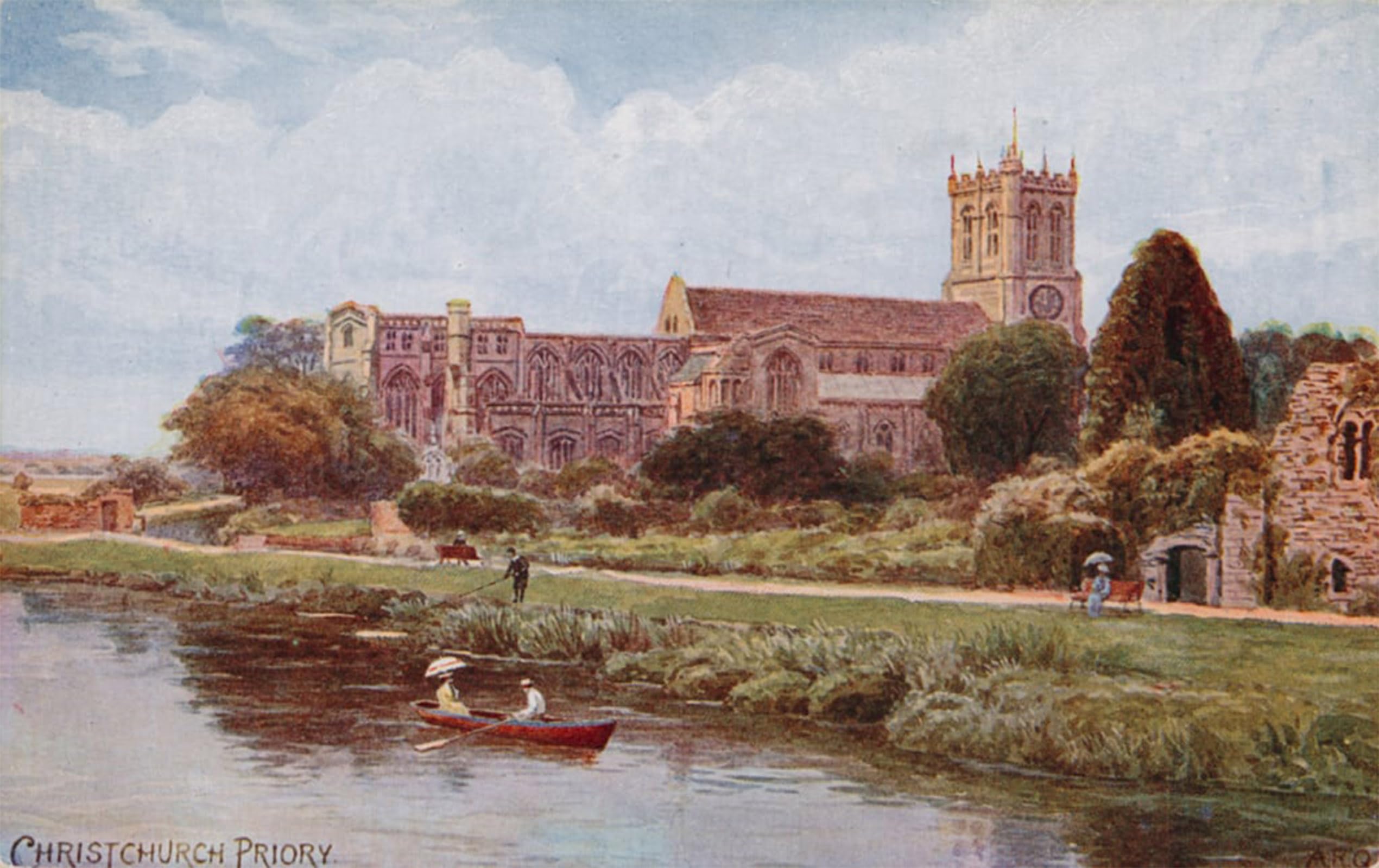 Posteriik No Frame Famous Animal Posters Vintage Picture Christchurch Priory By Alfred Robert Quinton Modern Wall Decor For Home Decor 60X90cm