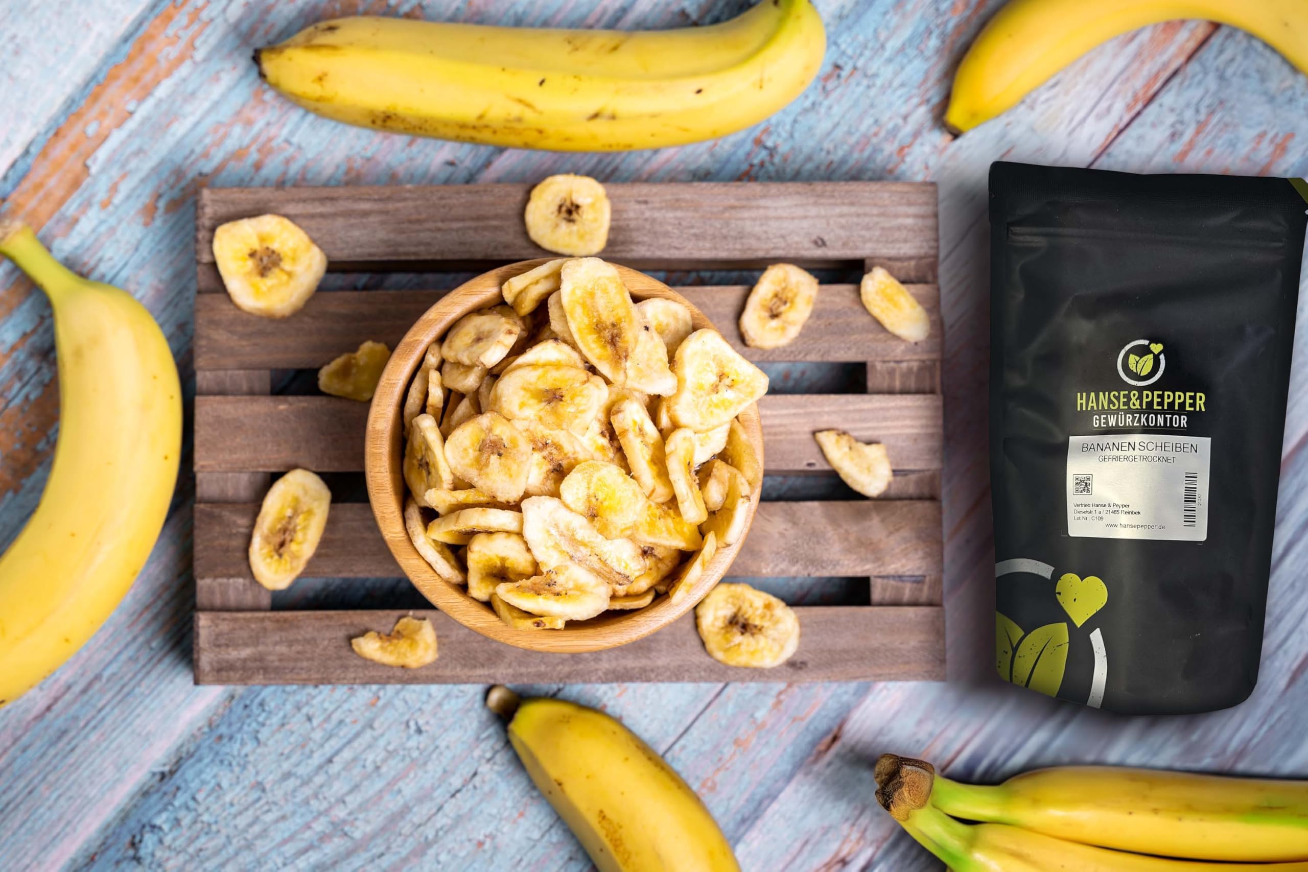 1kg Bananen gefriergetrocknet Bananenchips Bananenscheiben Bananen Chips