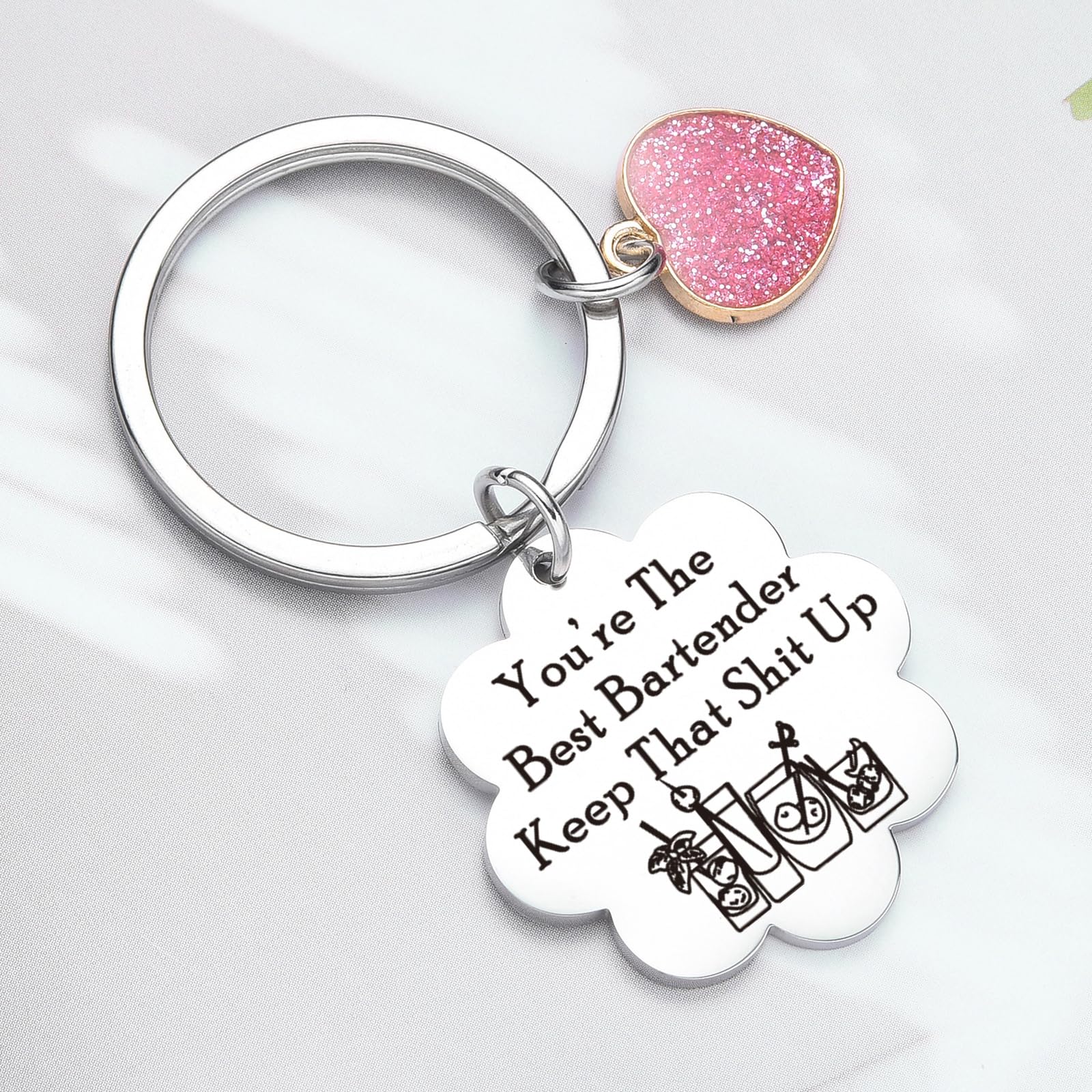 Barmaid Keyring Mixologist Jewelry BFF Gifts Bartender Moving Keychain