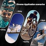4K Thumb Action Camera | 128G Sports Camera for POV Photoshooting: Waterproof Sports Camera The Size of a Thumb Suitable for Running Cycling Swimming Hiking Adventure Etc (Black)