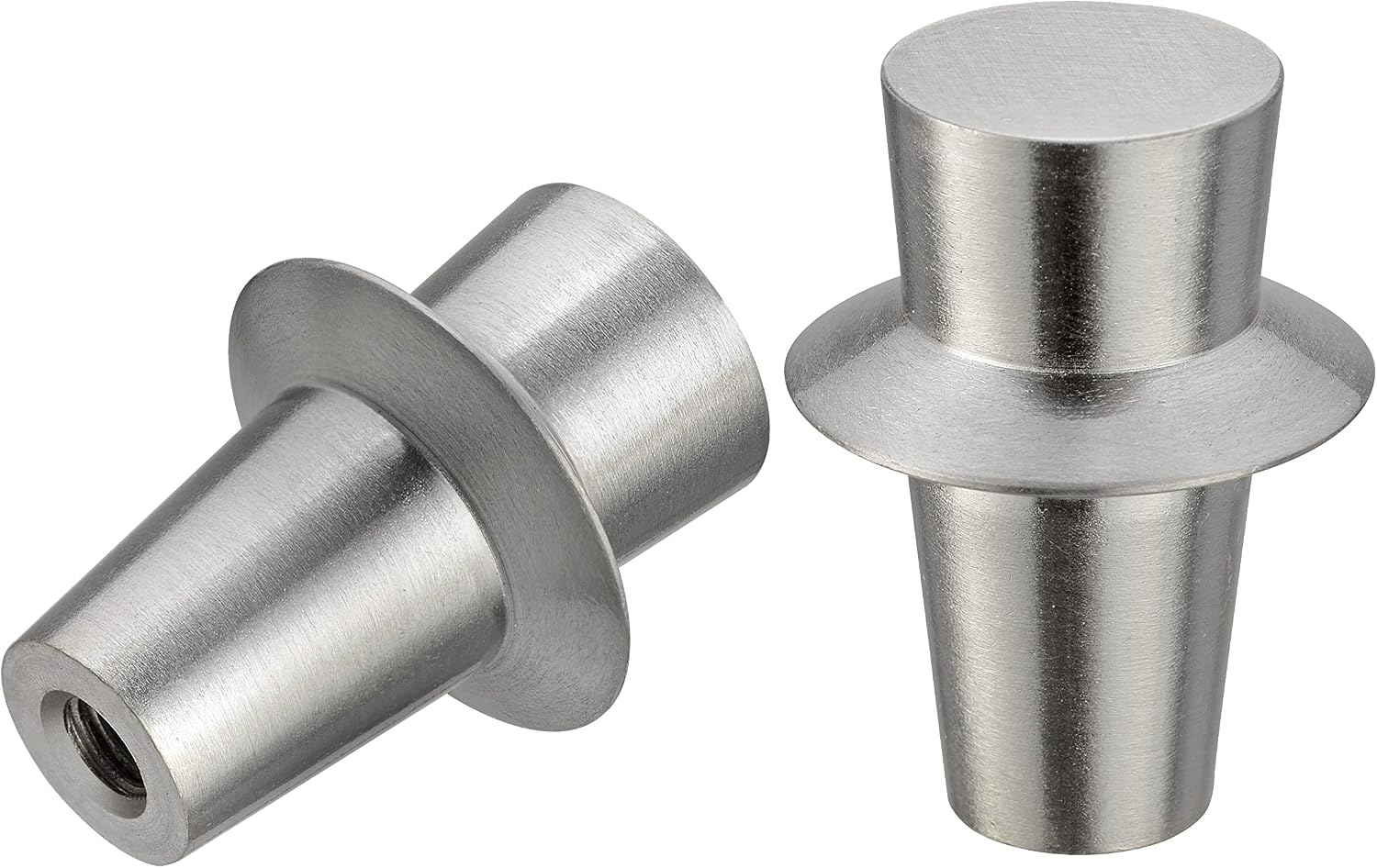 Aspen Creative 24037-22, Solid Steel Finial for Lamp Shade, Steel in Satin Nickel Finish, 1-1/2" Height, 2 Pack