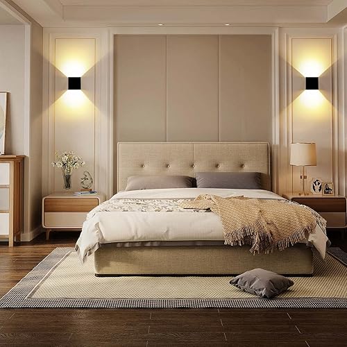 Miniatura 9 de Kawell Aplique de pared LED moderno de 24 W, ángulo de haz ajustable, impermeable, IP65, luz de pared de aluminio para interiores y exteriores, para