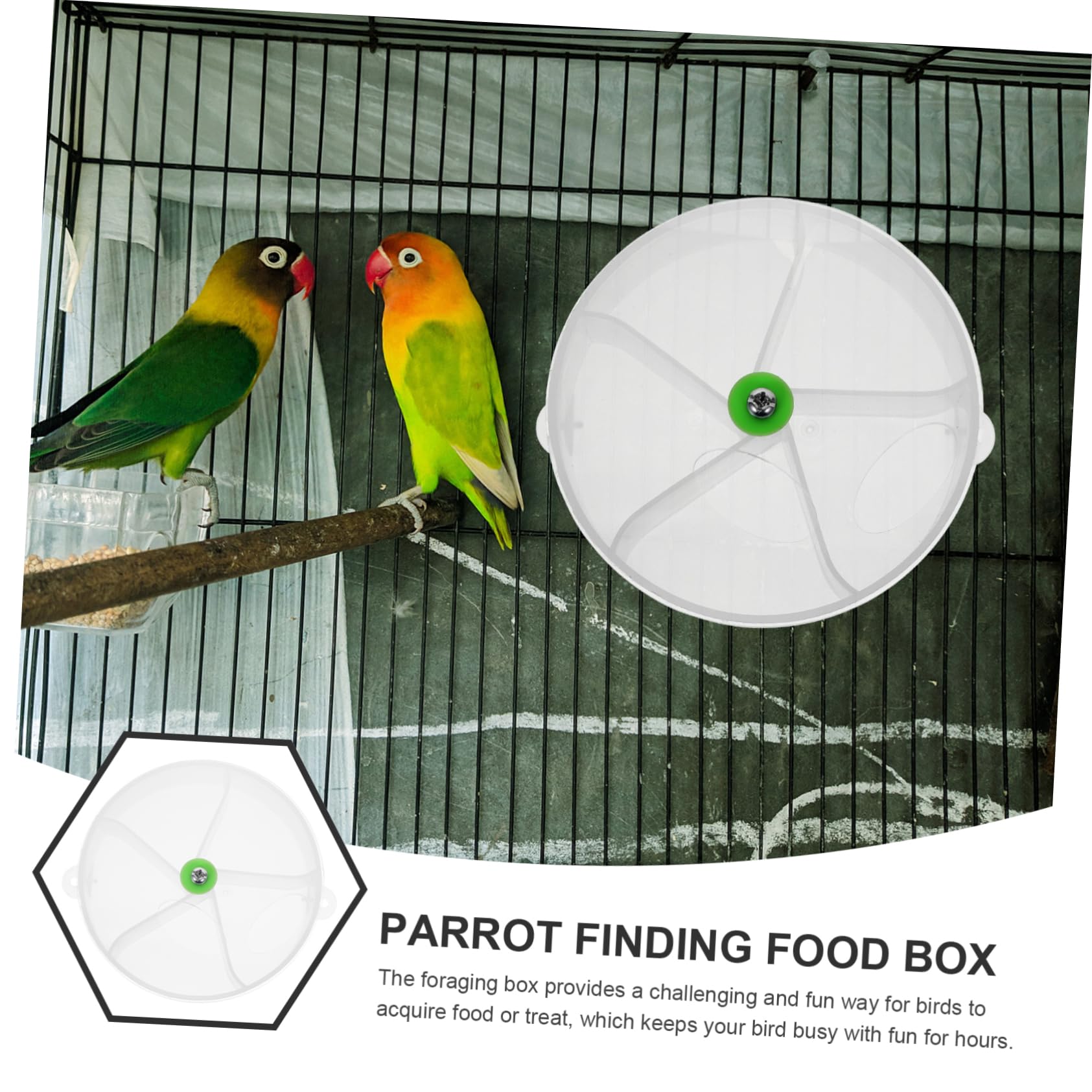 Acrylic Compartment Foraging Ball Puzzle for Parrots Durable Bird Food Container Interactive Treat Dispenser for Pet Birds Easy Installation Design - image 6