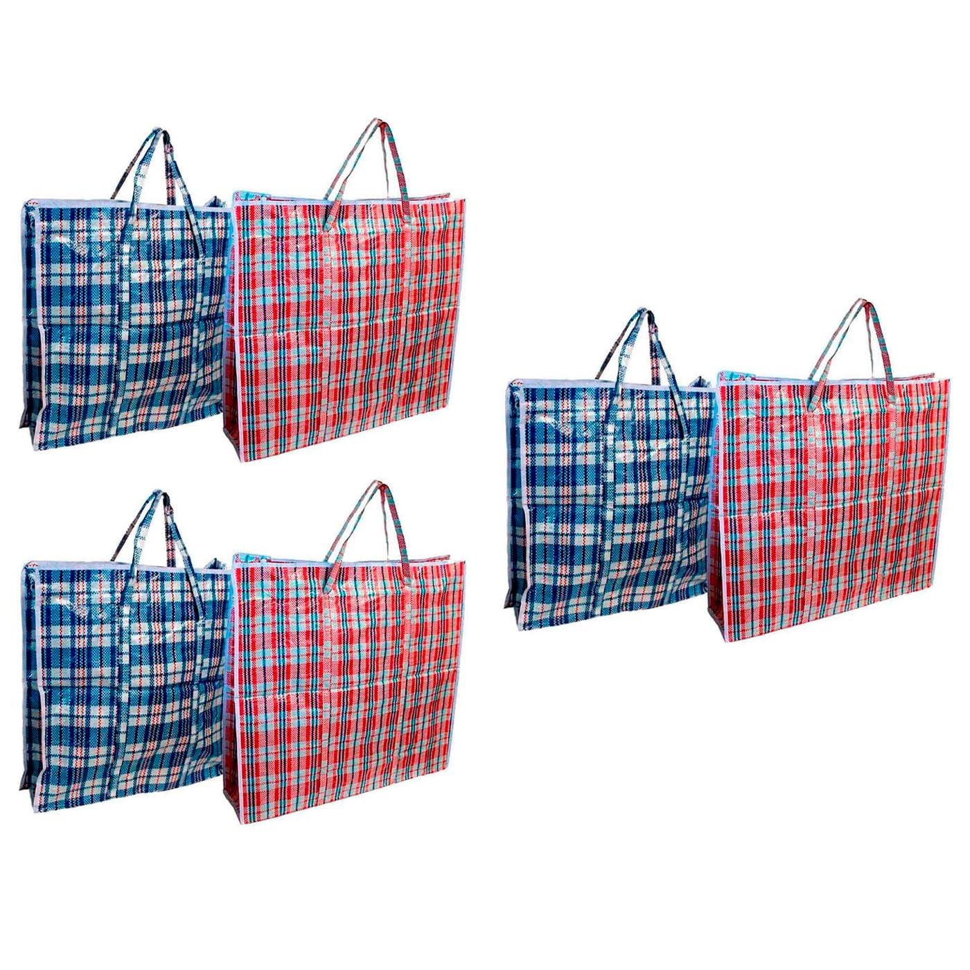 Tradineur Lot De 12 Sacs Plastiques En Raphia Avec Fermeture