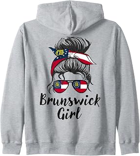 Brunswick Georgia Women Girl Zip Hoodie