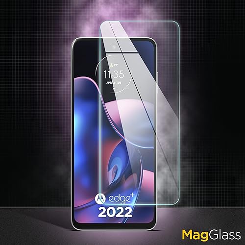 Miniatura 6 de magglass Paquete de 2 protectores de pantalla para Motorola Edge Plus 2022 vidrio templado UHD protector de pantalla de cobertura completa borde
