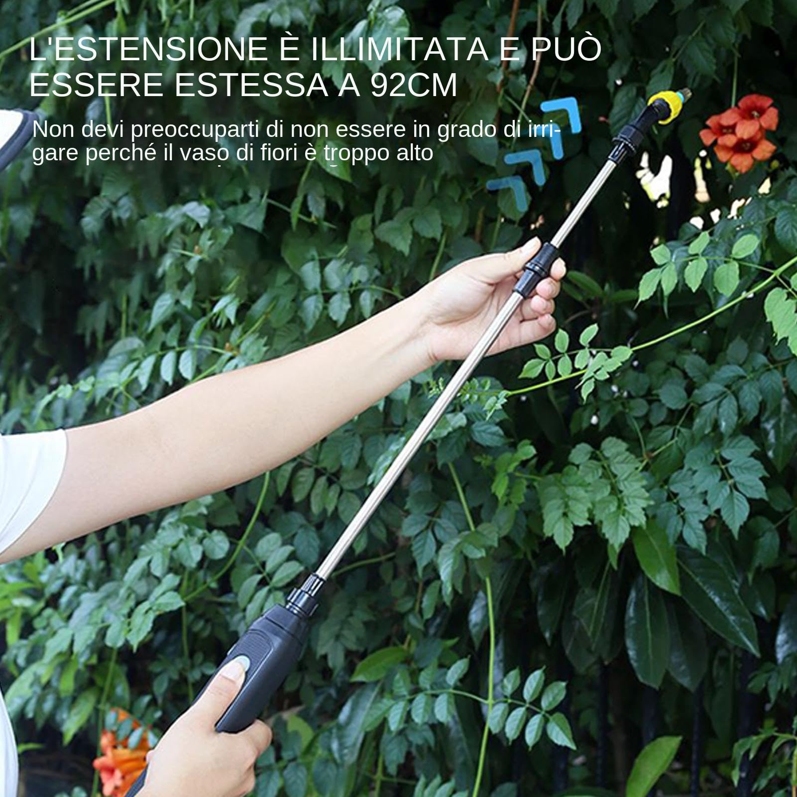 Irrigatori Per Prato E Giardino - Irrigatore Da Giardino Regolabile USB-C | Accessori per Casa e Giardinaggio con 3 Ugelli per Cura di Orto Fiori Interni Fertilizzazione Serra Agricola