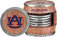 Vista 6 de FOCO NCAA College Team Logo 5-Pack Barril Bebida Bebida Coaster Set