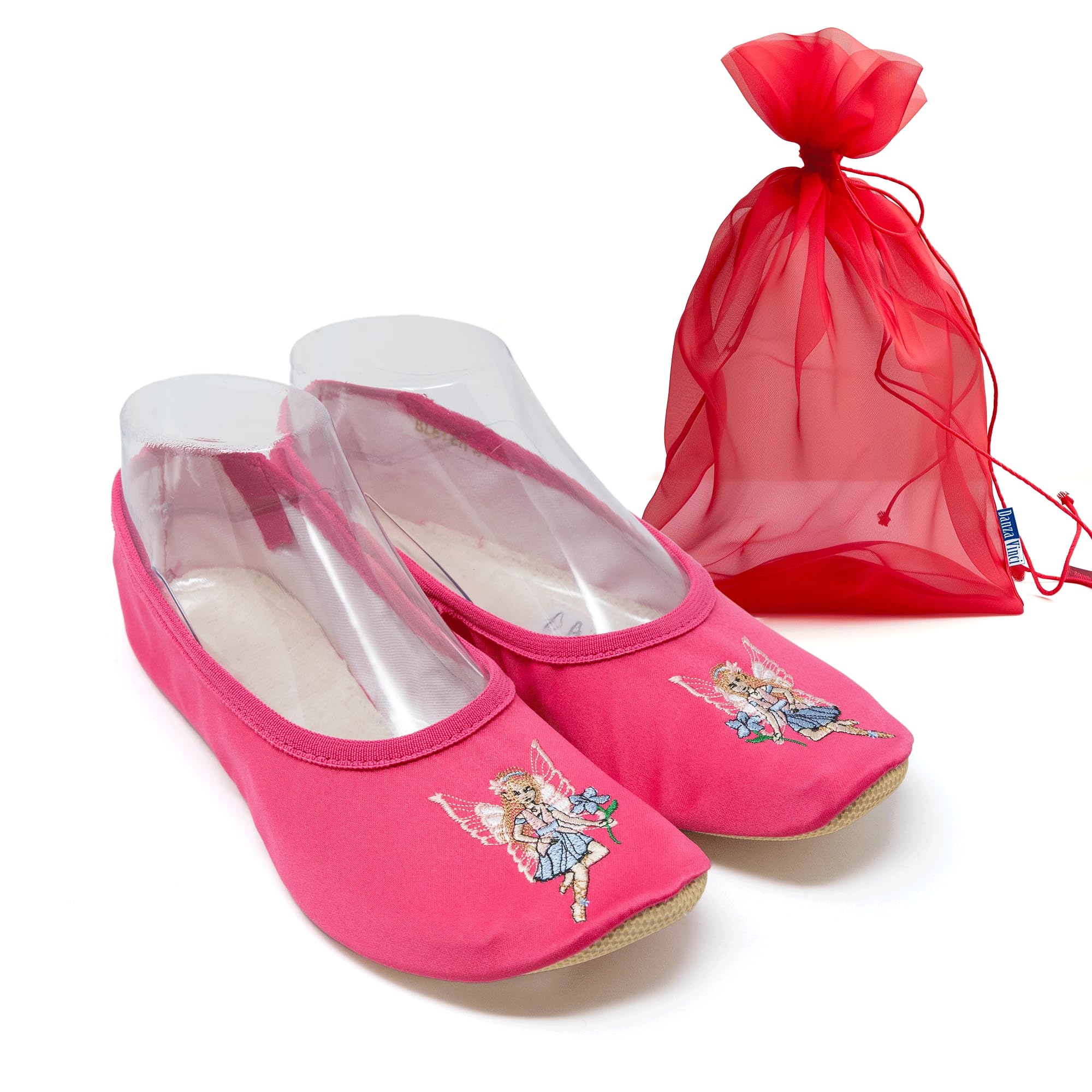 Bundle Bleyer Turnschläppchen für Kinder 1547-E mit Chiffonbeutel, Schläppchen mit Pirat aus Satin, Gymnastikschuhe rutschfest