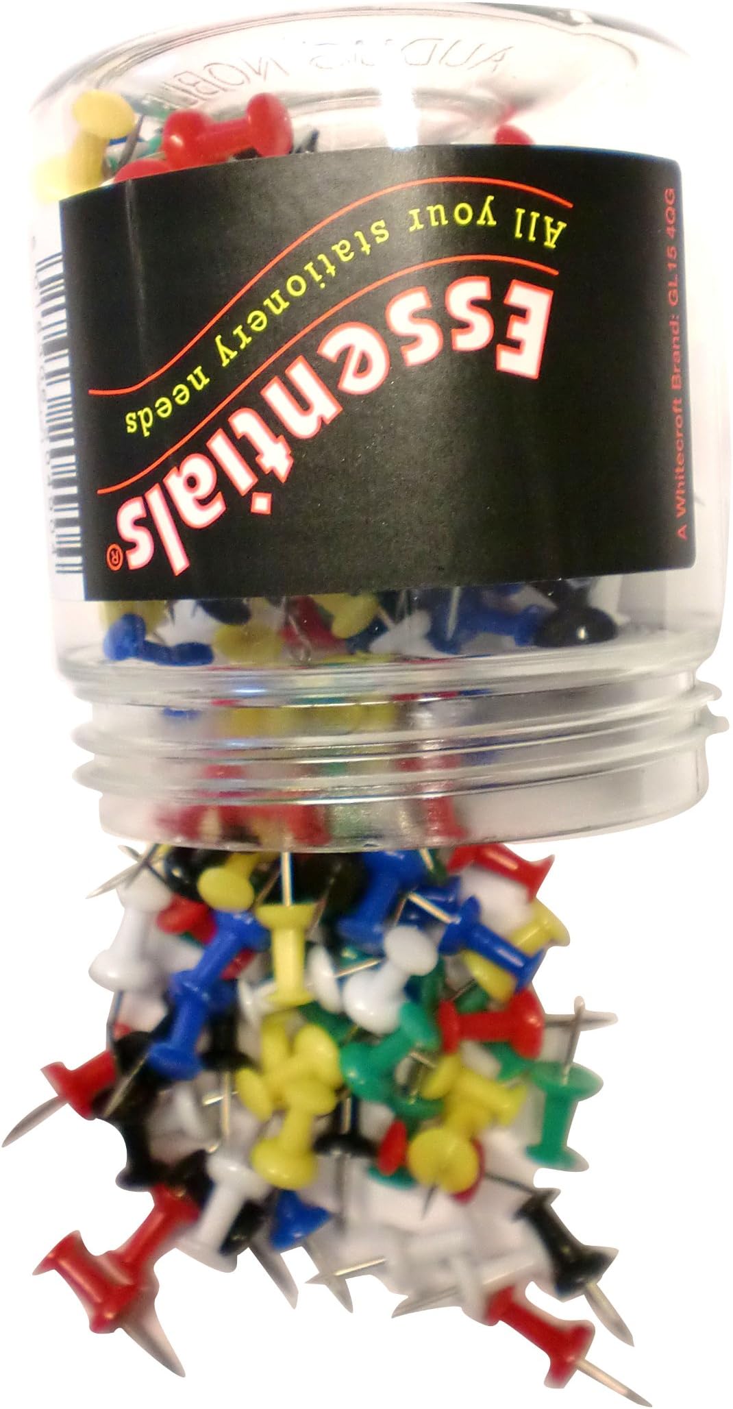 Whitecroft Essentials Value Push Pin - Assorted Colour (Pack of 200)