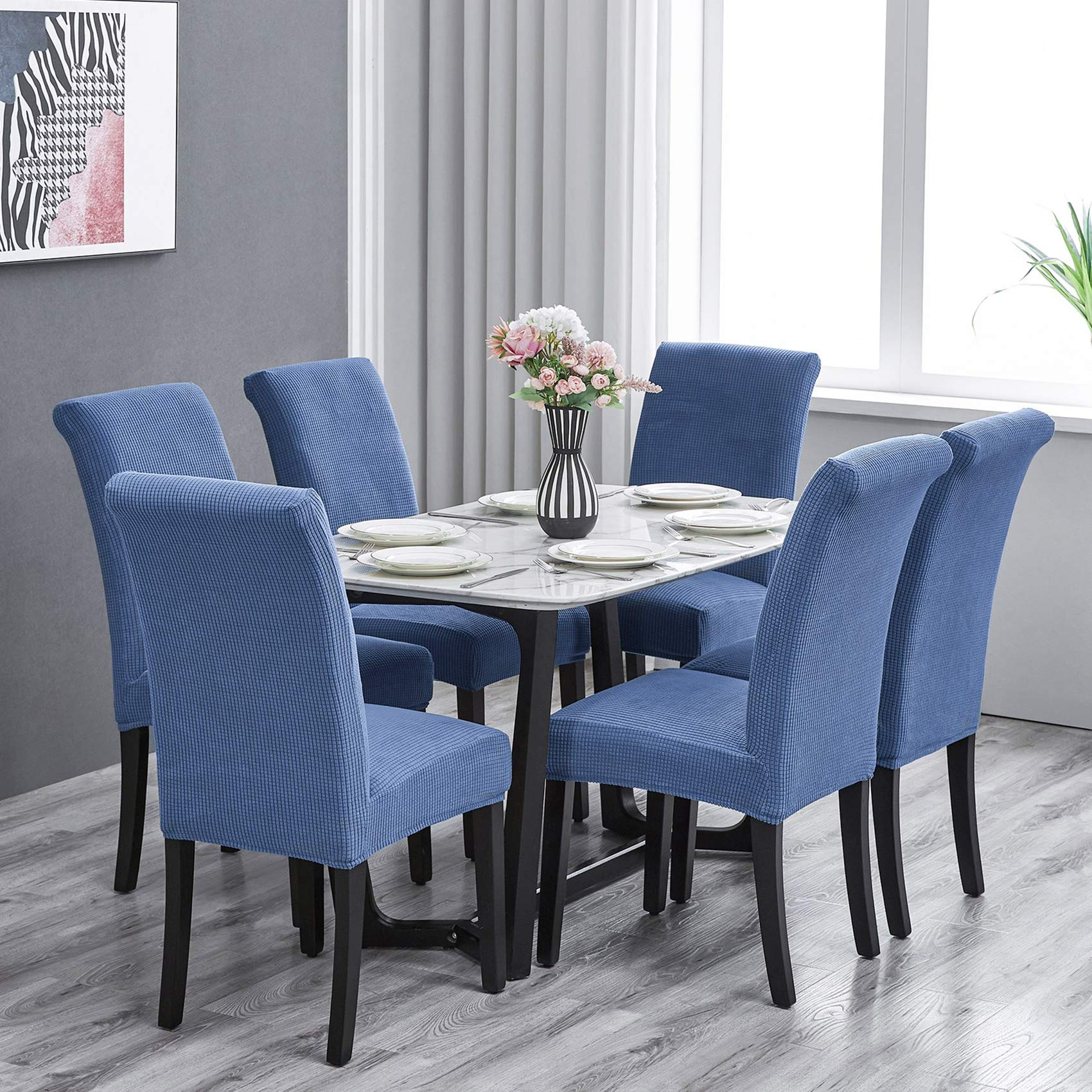 Fundas Elásticas Para Sillas De Comedor - Pack De 2, Lavables, Varios Diseños, Renueva Sillas Viejas