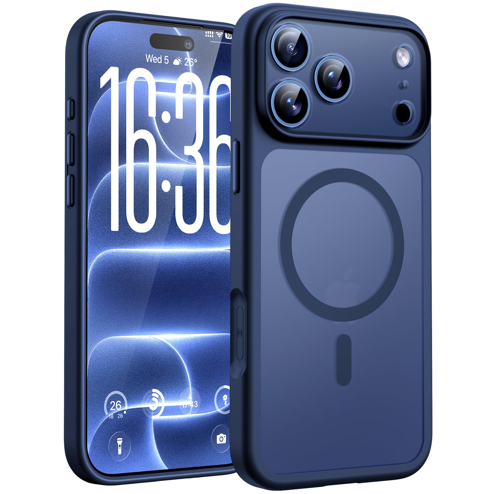 TOCOL for iPhone 18 Pro Case Dark Blue, Compatible with MagSafe