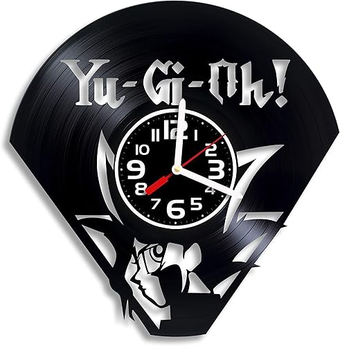 BroStore - Reloj decorativo compatible con Yu-Gi-Oh!, reloj de pared de vinilo, reloj de la imagen del anime, imagen de manga japonesa, imagen de