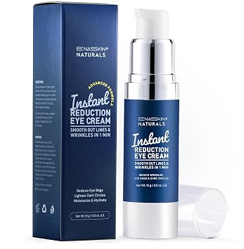 Enaskin Naturals Instant Eye Cream & Face Lift - No White Residue Rapid Wrinkle Filler - Under Eye Bags & Puffiness Remover - Dark Circles Treatmentn