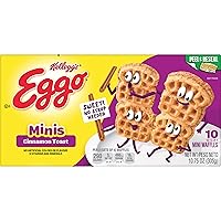 Vista 6 de Eggo Minis - Bocaditos de gofres congelados, desayuno congelado, comida para desayuno, tostada de canela, caja de 10.75 onzas (10 waffles)