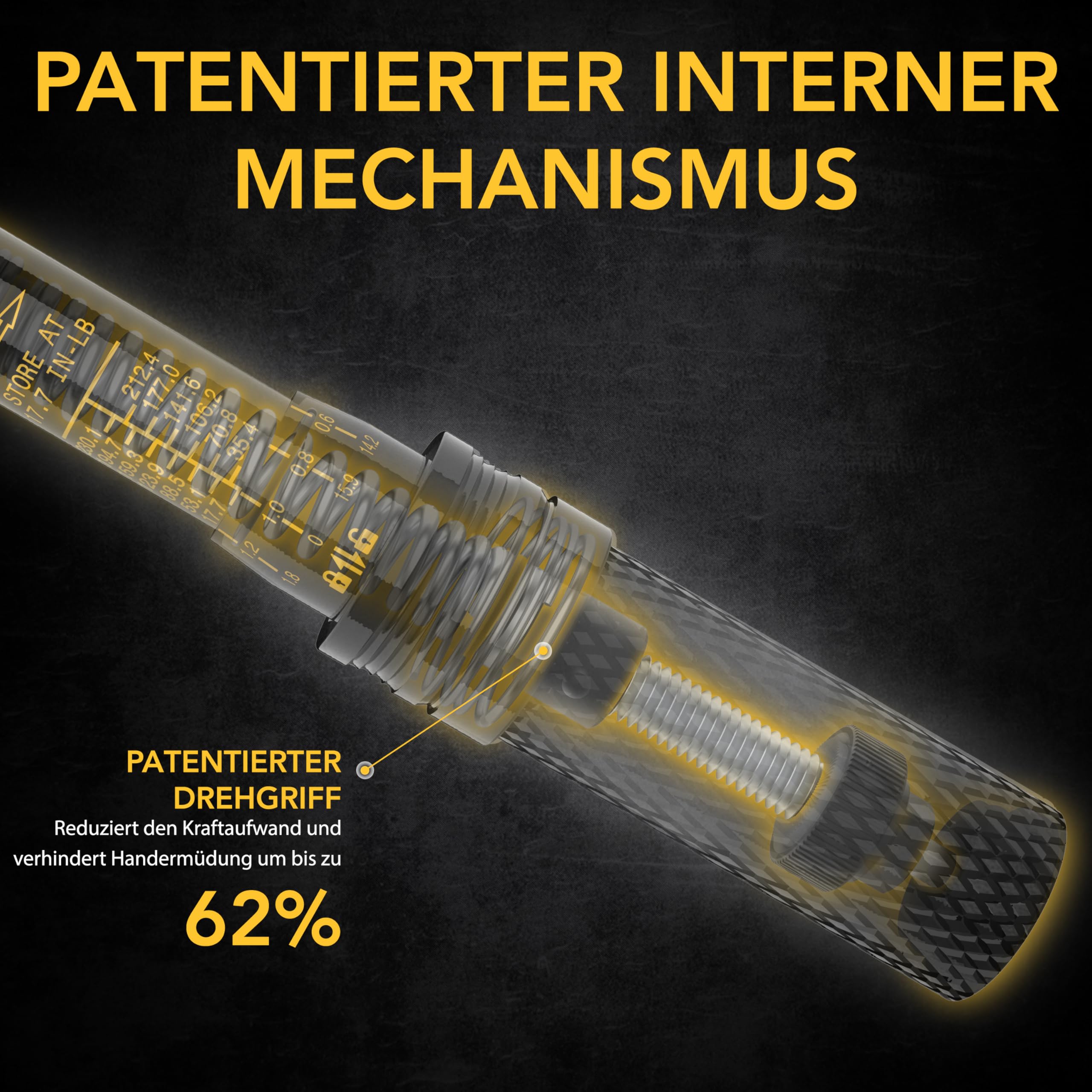 Drehmomentschlüssel 1/4 Zoll 2-26 Nm Torque Wrench Set mit 15-teiligem Innensechskant und Torx Bits