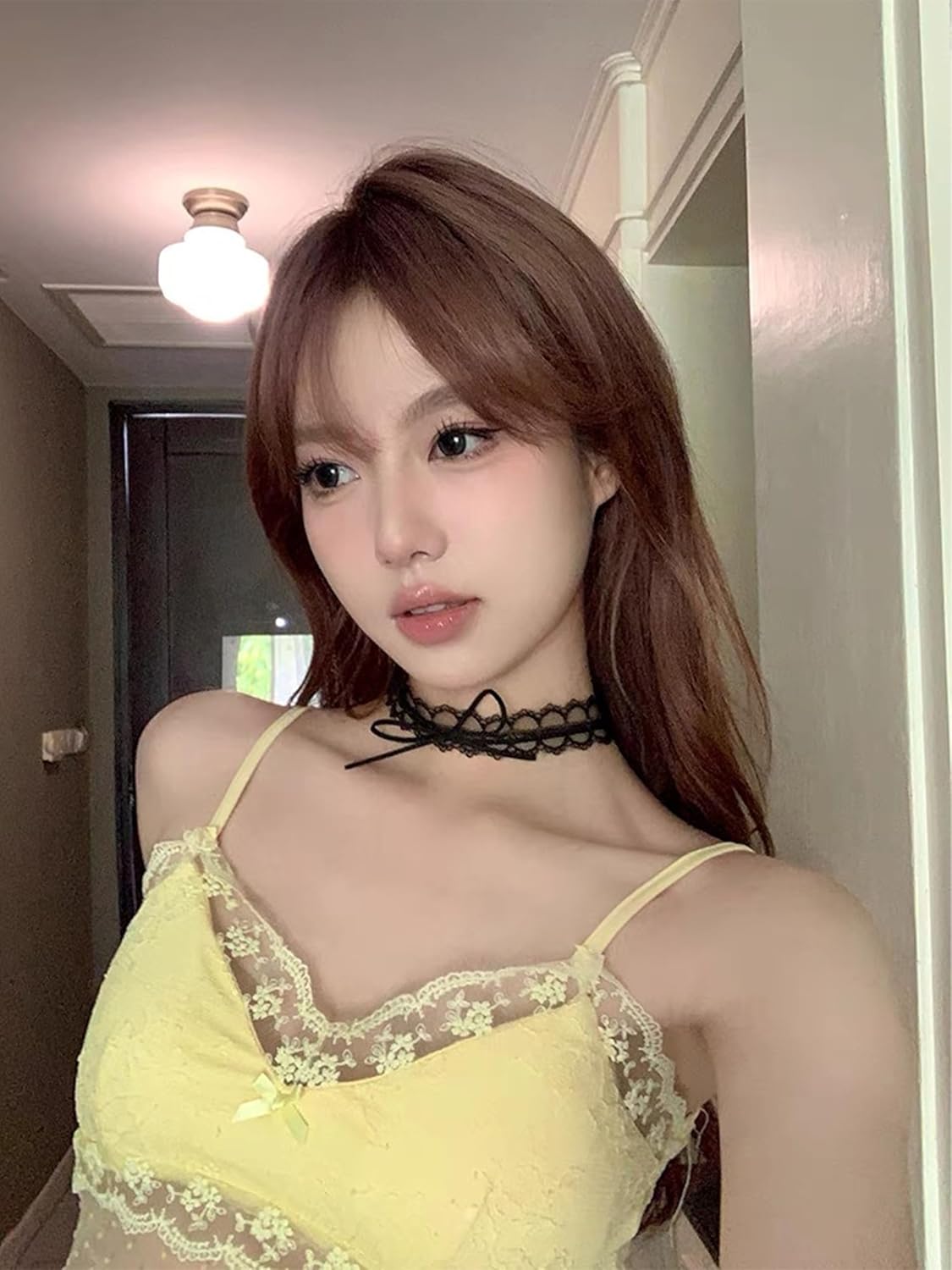 Bravace Lace Bow Choker Necklace for Women Layered Ballet Lace Collar Elegant Black Lolita Gothic Party Neck Jewelry Dainty Adjustable Velvet Ribbon Statement Minimalist Cute Trendy Accessory Gift - Image 4