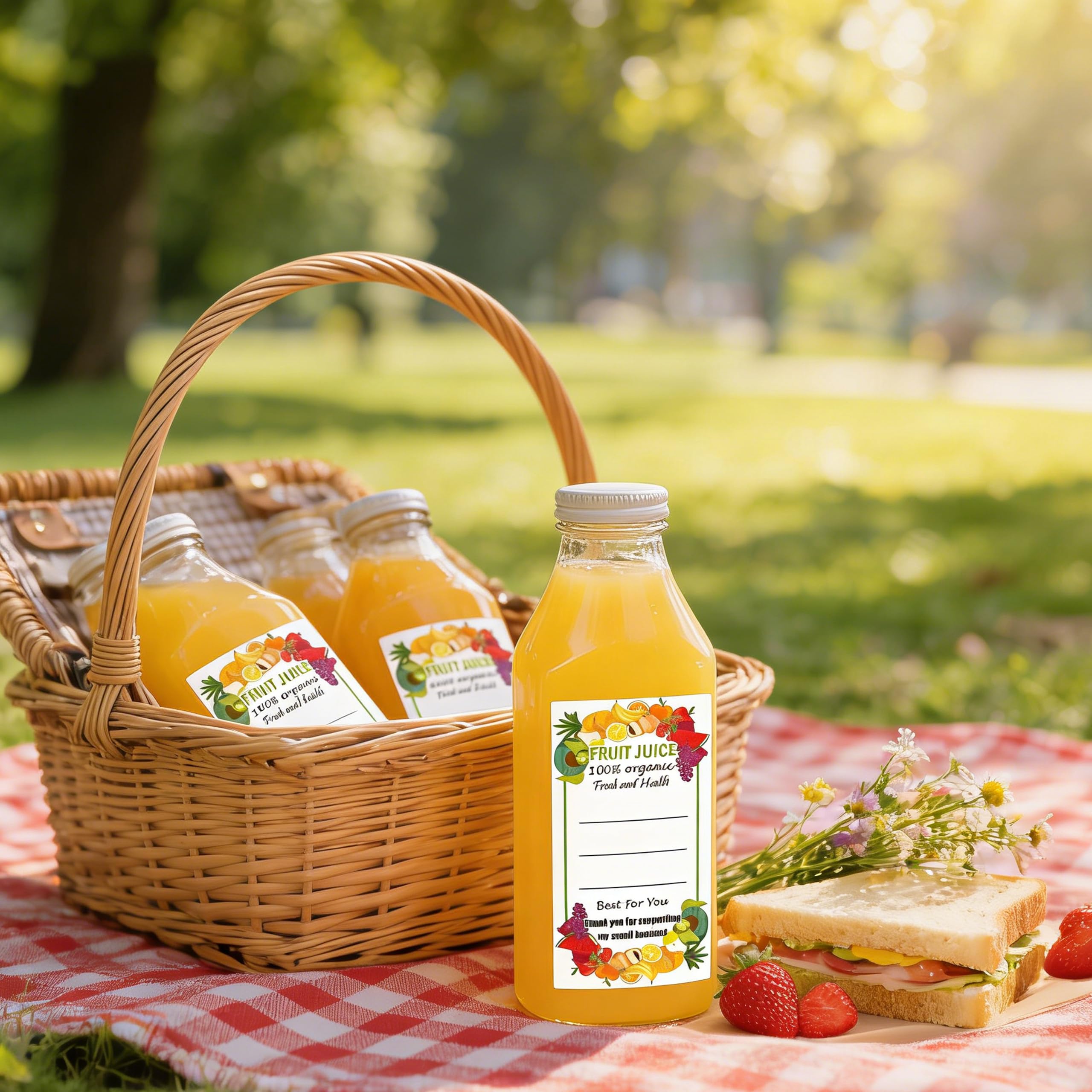 Kunststoff-Saftflaschen-Etiketten, 4,1 x 6,1 cm, Etiketten für Saft, Saft, Getränke, Konserven, Aufkleber für 340 ml, 227 ml, 113 ml, Saft, Milch und andere Getränke, 120 Stück (8,1 x 4,1 cm)