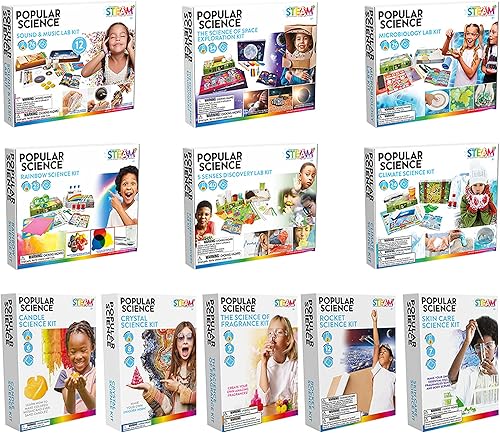 Miniatura 8 de POPULAR SCIENCE 5 Senses Discovery Lab Science Kit | Juguetes STEM y regalos para experimentos educativos y divertidos para familias y niños de 8