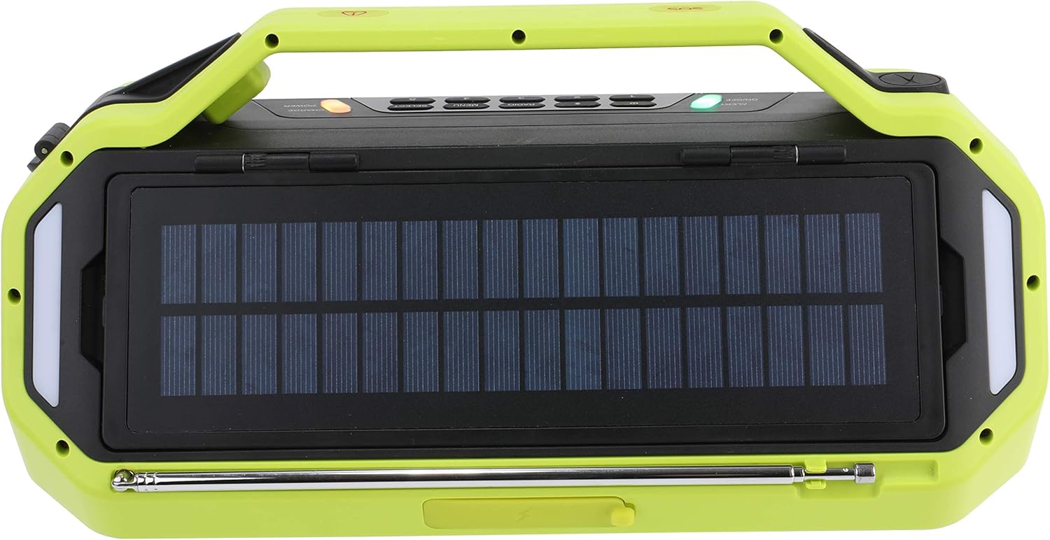 Altec Lansing StormChaser Rechargeable Emergency Radio, Portable Bluetooth Speaker with NOAA AM FM for Weather Alerts, Solar Powered Survival Speaker with Cellphone USB Charger, LED Camping Flashlight : Electronics