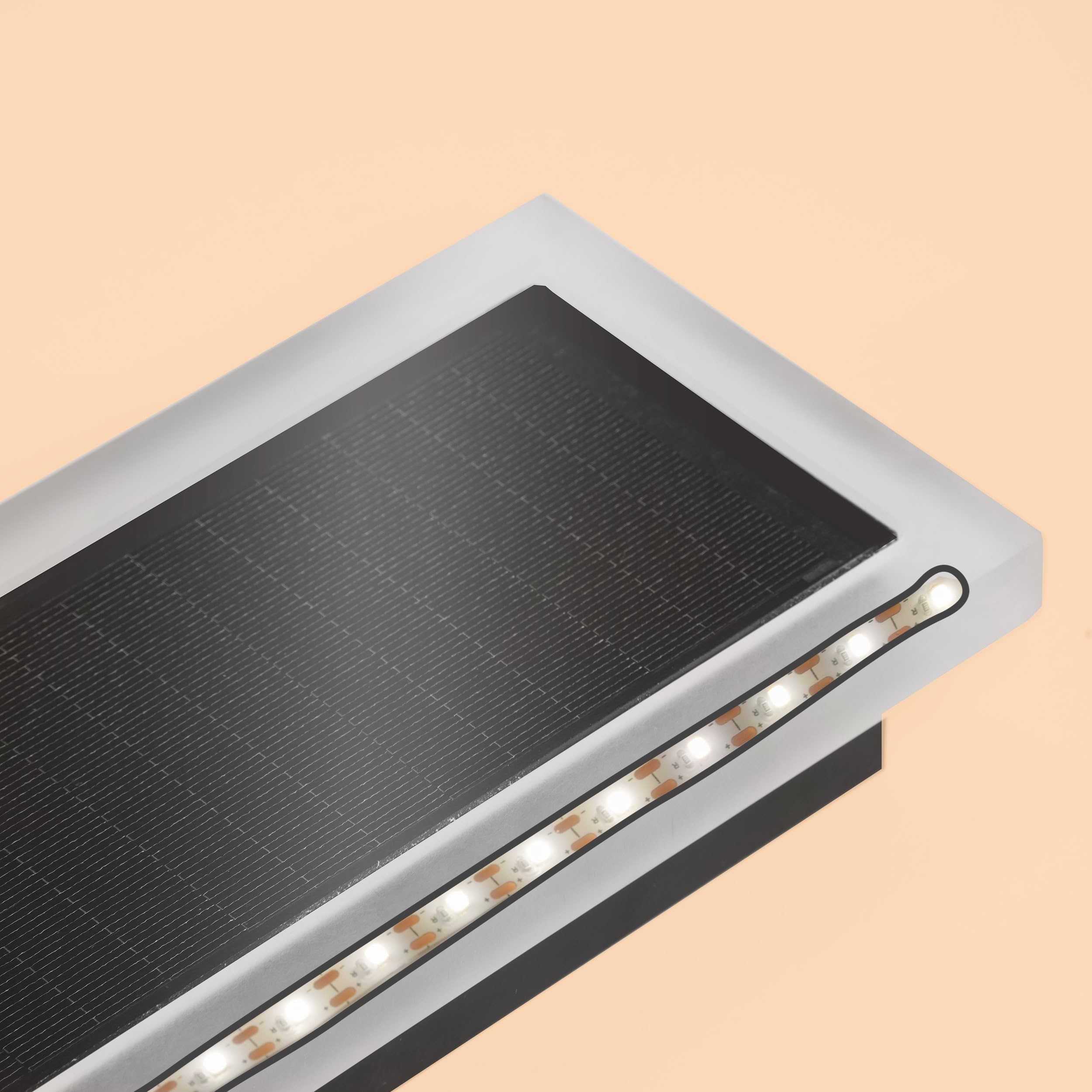 Esotec Solar Wandleuchte Smart Light 100 CCT, Fernbedienung, 3 Lichtfarben, mehrere Modi, Akku, LED Panel, Wandlampe, Außenleuchte, Lichtpanel, outdoor, außen, metall, schwarz, H95cm 102653