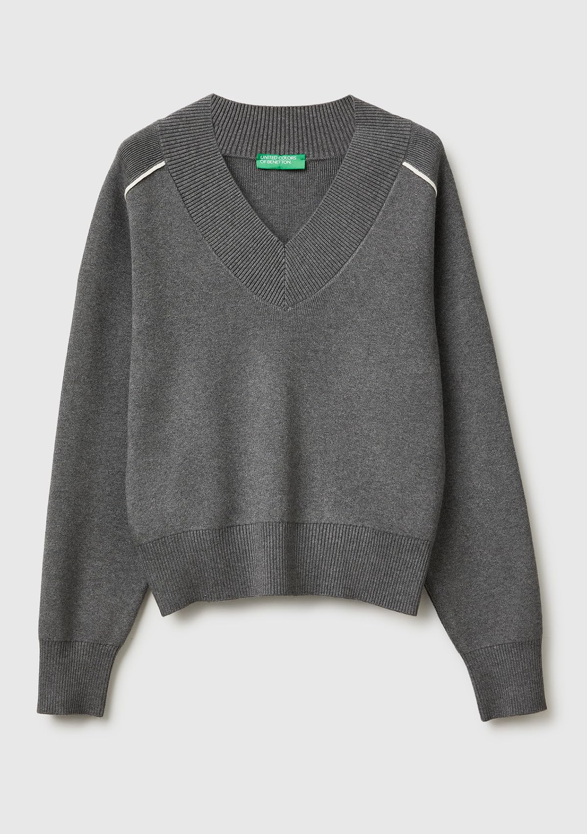 United Colors of Benetton Maglia Scollo V M/L 17q3d403j Maglione Donna (Pacco da 1)