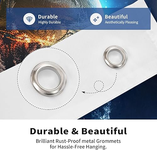 Miniatura 3 de Flag 2x3ft Banner Decoration with 2 Grommets Blue Earth In The Space Outside Decorations HD Printing 200D Heavy Duty Polyester Banners for Holiday