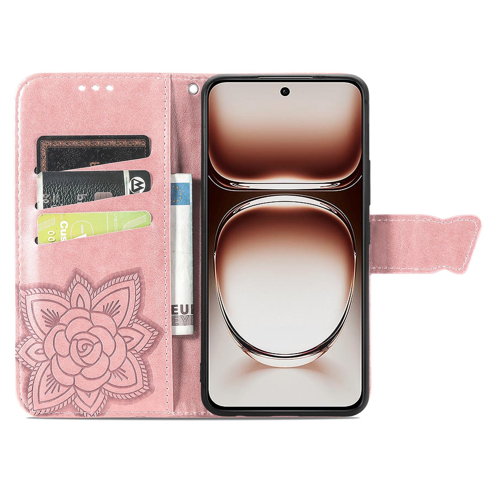 Per Oppo A80 5G Custodia Flip Portafoglio libro Case Cover Wallet Etui fiori
