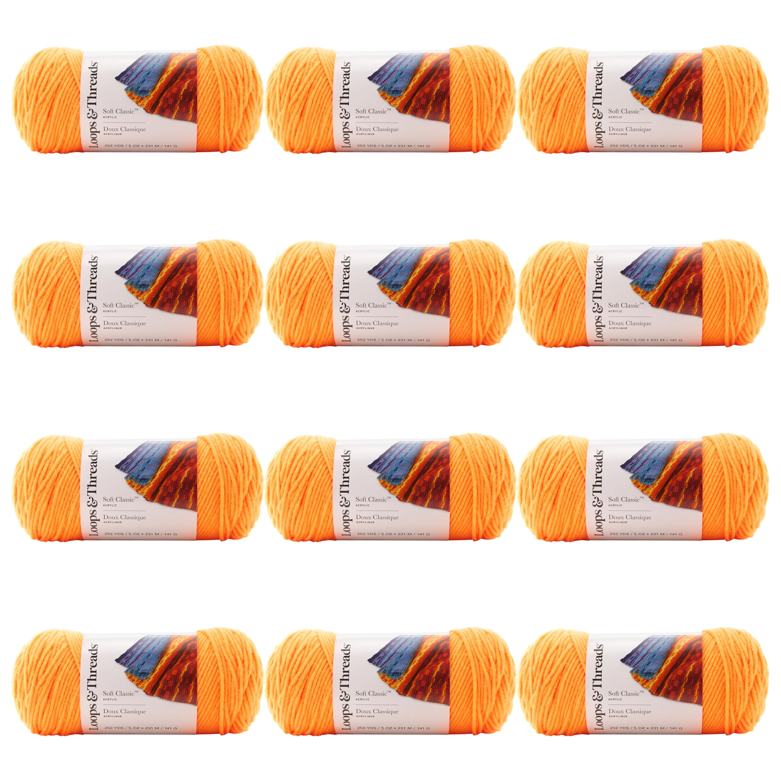 Amazon.com: Loops & Threads Safety Orange Soft Classic Neon Yarn