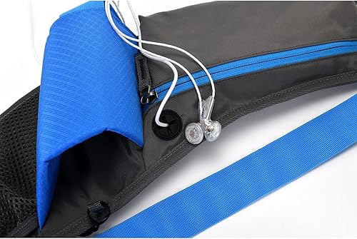 Miniatura 5 de Clakllie Riñonera para correr con soporte para botella de agua, bolsa de cintura impermeable a la moda para viajes, senderismo al aire libre,