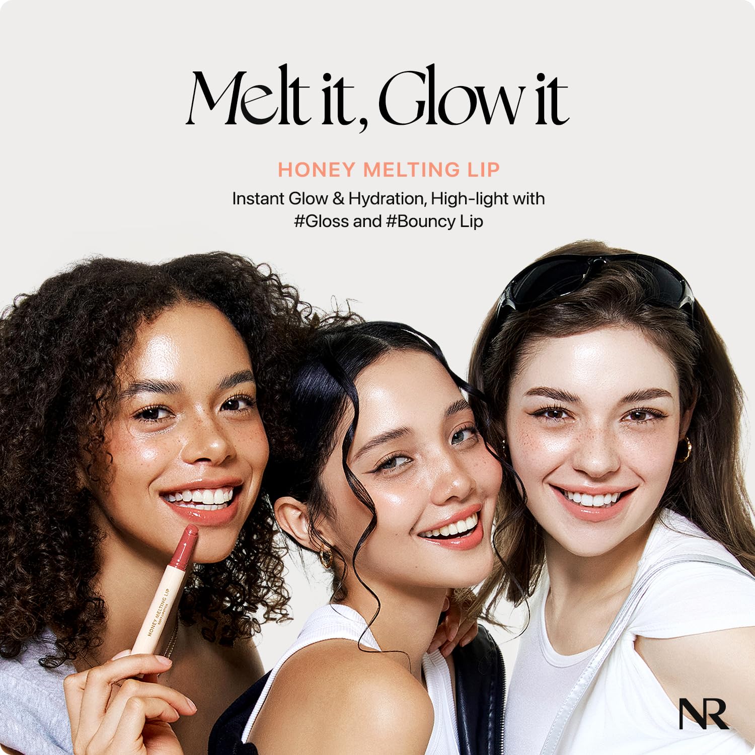 Nature Republic HONEY MELTING LIP (01 APRICOT) SOFT LIP STICK, Hydrating Gloss, Moisturizing balms, Sheer tint, Shine & Nude, Glowy Finish, korean make up