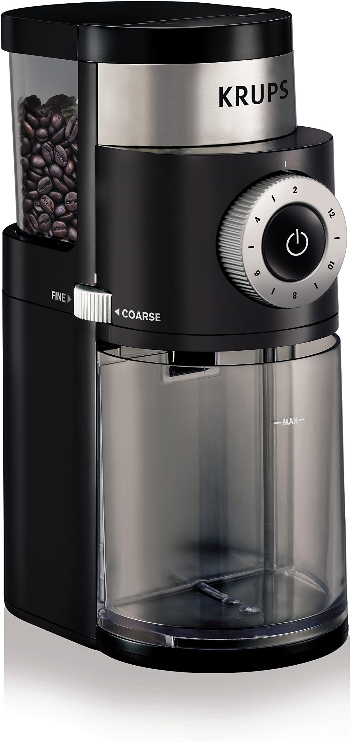 KRUPS 8000035978 GX5000 Professional Electric Coffee Burr Grinder with Grind Size and Cup Selection, 7-Ounce, Black