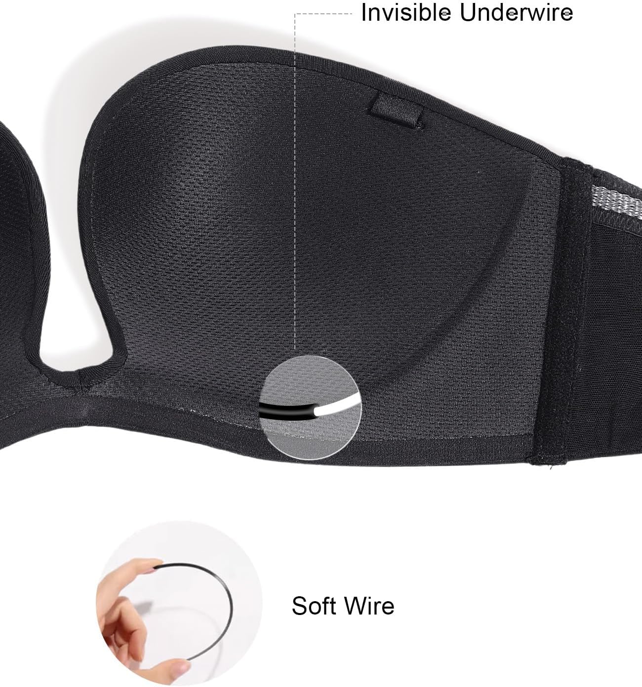 Strapless Push Up Bras for Women Deep Plunge Non Slip Padded Convertible Underwire Bra Low Cut Sexy U Shaped - Image 5