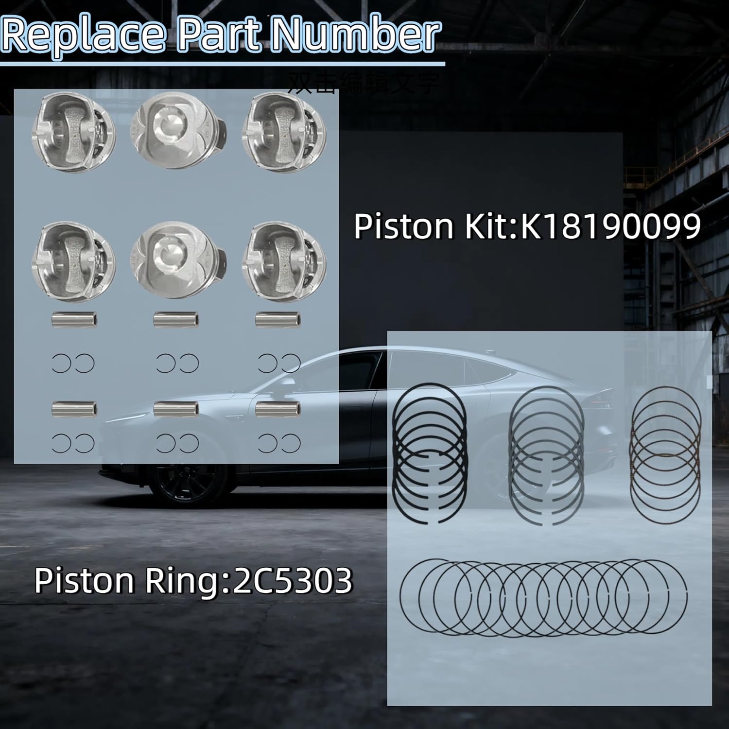 3.0 306PS AJ126 Overhaul Repair Kit w/Timing Chain Kit Gasket Set Con-Rod Piston/Rings Bearing Kit Fit for Jaguar LR4 F-Type XF XJ XE Land Rover Discovery LR4 Range Rover/Sport 3.0L V6 2014-2020
