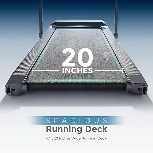 Miniatura 3 de Sunny Health & Fitness Cinta de correr plegable Strider, cinturón de correr de 20 pulgadas de ancho con aplicación exclusiva opcional SunnyFit™ y