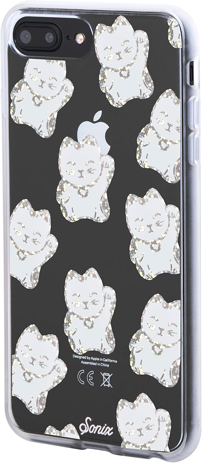 🛒 Crazy Deals Sonix Disco Kitty (Iridescent Rainbow cat) Cell Phone Case [Military Drop Test Certified] Protective Clear Series for Apple 6+, 6s+, 7+, 8+