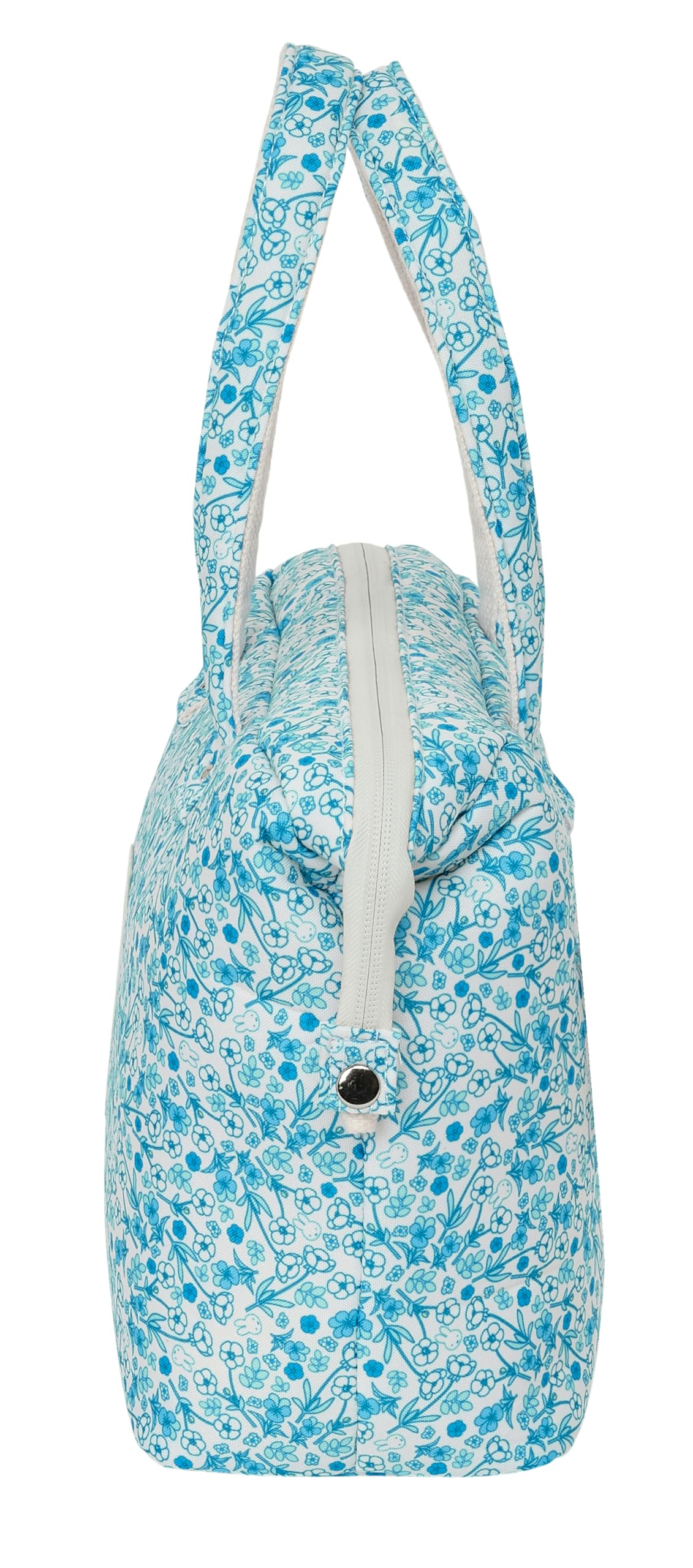 Safta MIFFY MUM GARDEN Duża kosmetyczka z uchwytami, materiał z recyklingu, wodoodporna, praktyczna i wygodna, wytrzymała i wszechstronna, 27 x 12,5 x 24,5 cm, kwiatowo-turkusowa, Turkusowy kwiatowy,