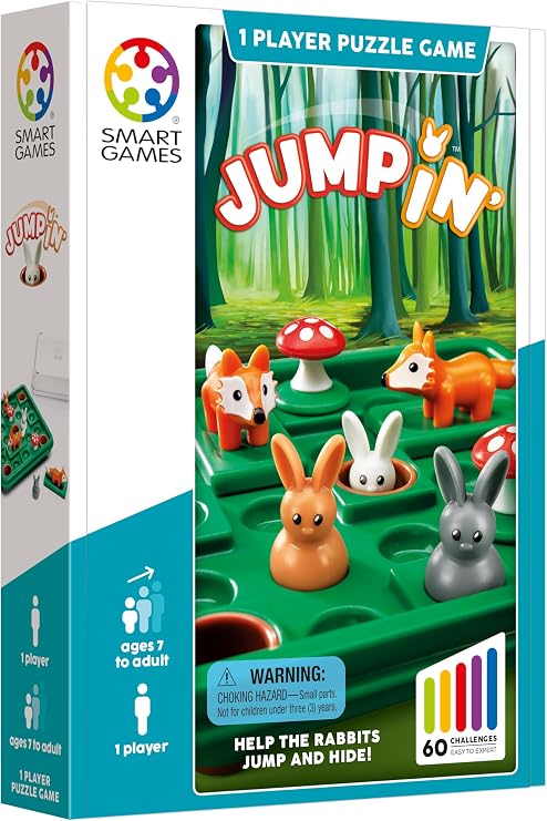 SmartGames Jump in' - Sliding Animal Travel Puzzle Game, Ages 7+
