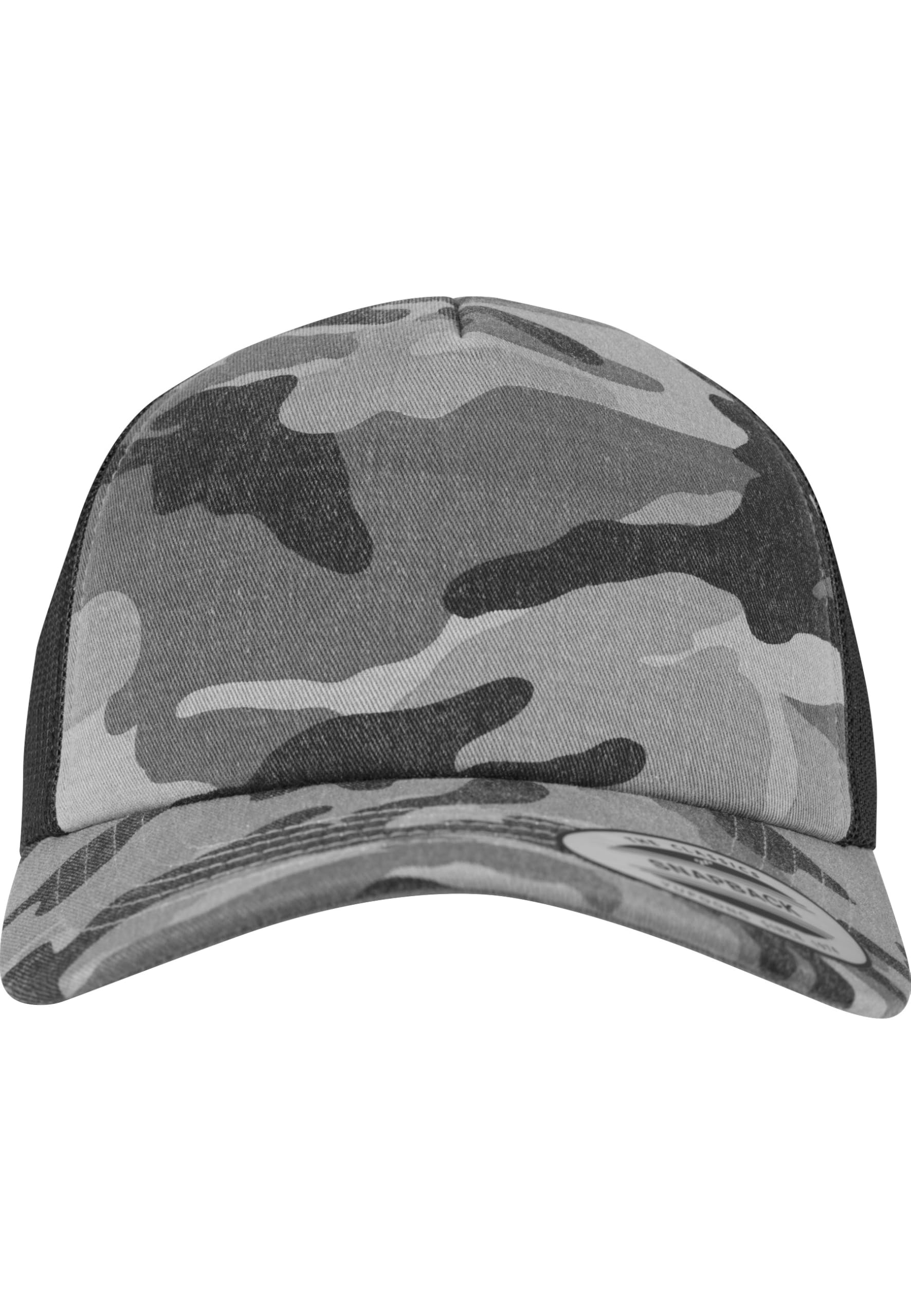 Flexfit Trucker Cap, Dark camo/Blk, one Size