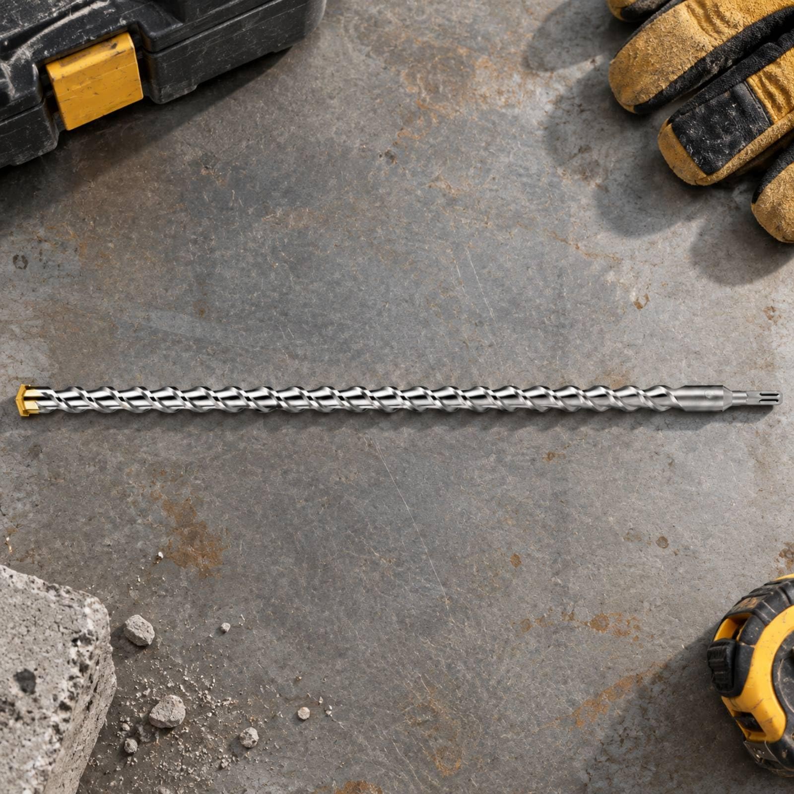 Ronyme Punta da per Cemento E Granito con in Acciaio Temprato E Testa in Lega Resistente per Trapano a Percussione con Scanalatura Elicoidale per Rimozione, Punta Tungsteno H