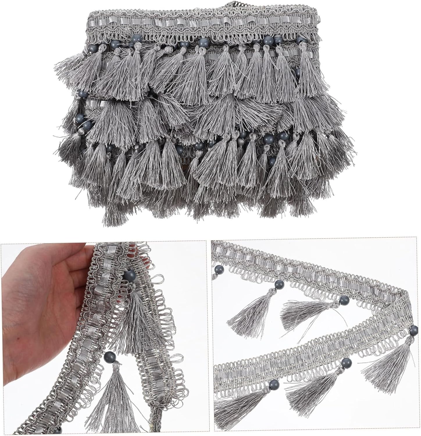 Fringe Trim for Curtains and Clothes 11.5m Polyester DIY Sewing